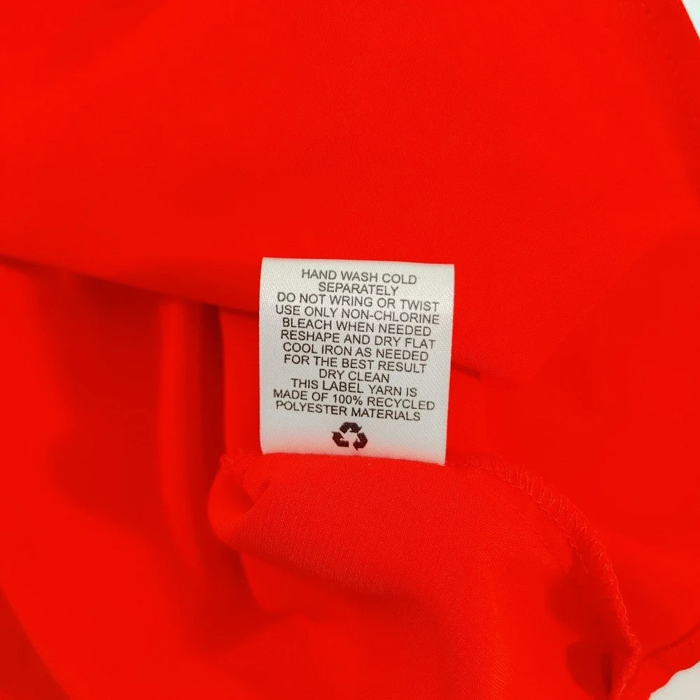 Olive &‎ Oak Rocking Red Halter Peplum Top Sleeveless Blouse Size  XS